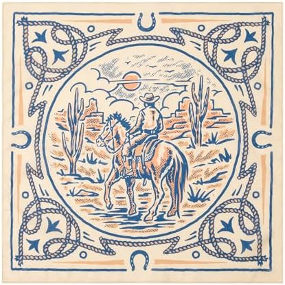 Amazon.com: Hav-A-Hank Rodeo Cowboy Red Bandanna, 22x22, Made in